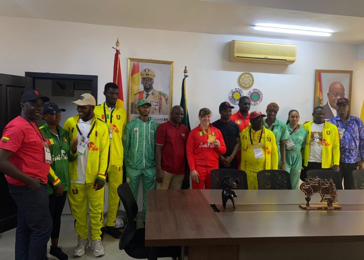 Jeux Africains : La médaille d’or de Marie Branser, présentée à l’ambassadeur de Guinée au Ghana